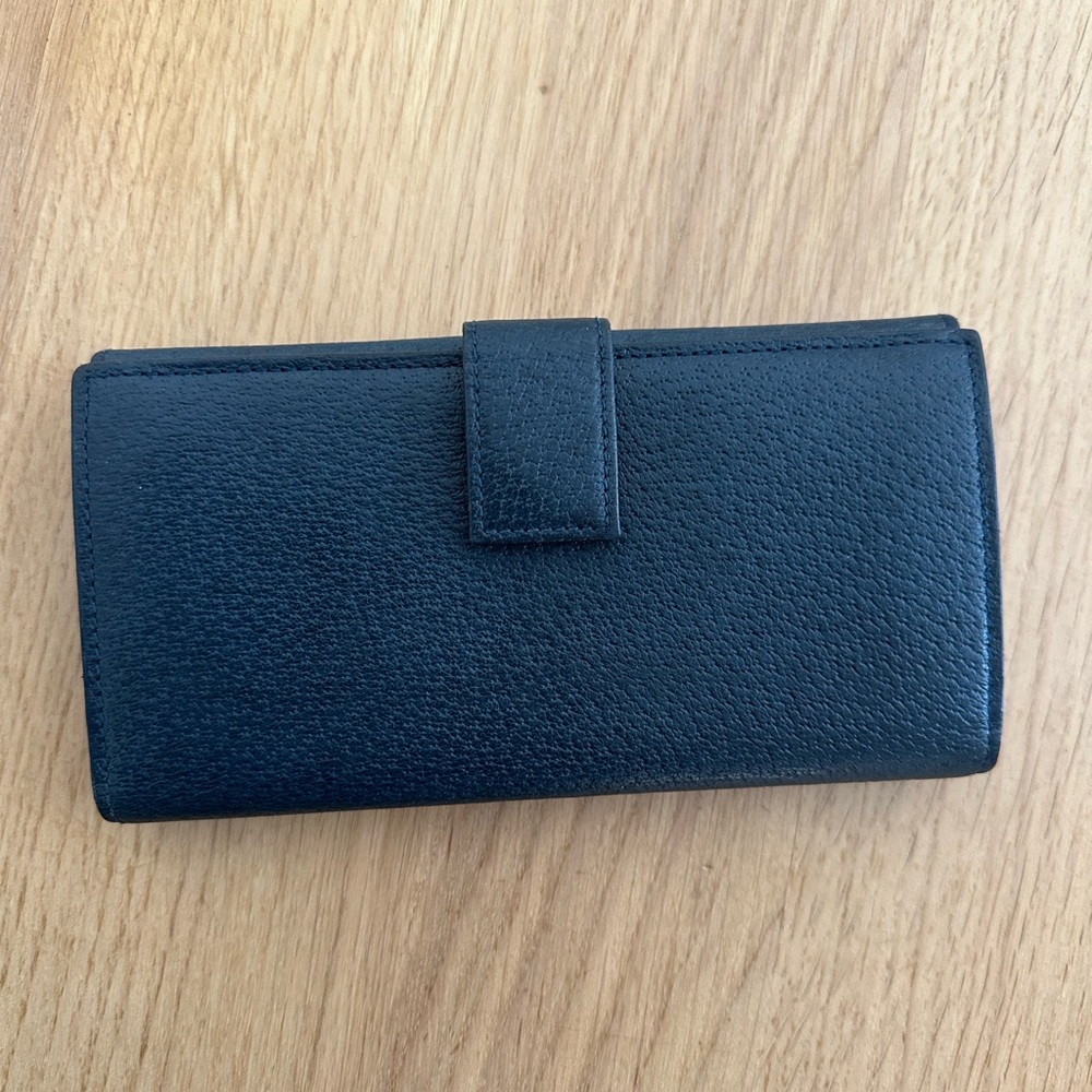 Gucci Blue Gg Studded Interlocking Leather Wallet - Picture 2 of 14